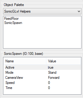 SonicSpawn object and settings
